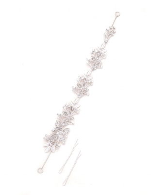 Crystal Butterfly Head Piece HM330050 Clear